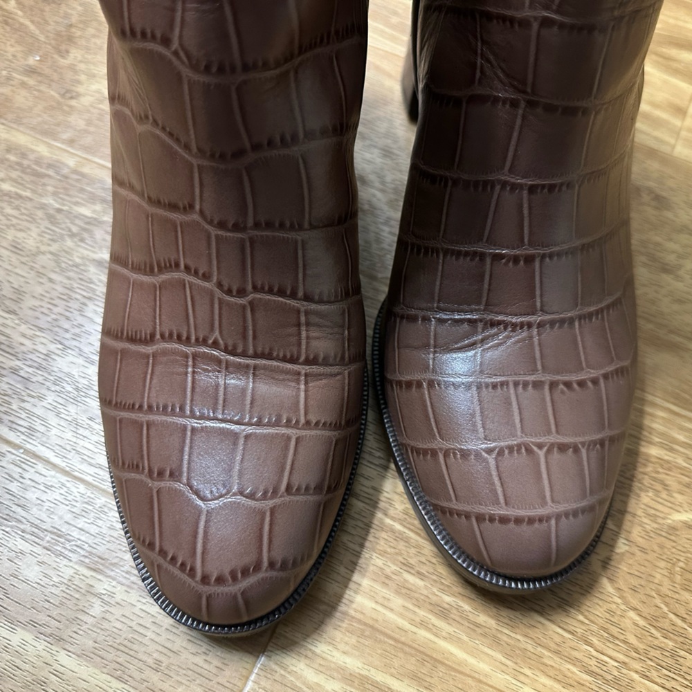 Mira croc embossed ankle boots - Picture 4 of 10